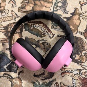 Pink and Black Over-Ear Headphones